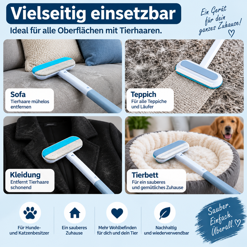 Tierhaarentferner - für Sofa & Kleidung